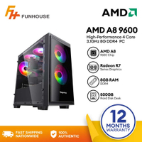 Funhouse |   High Performance AMD A8 9600 4 Core 3.1Ghz 8G DDR4 500G HDD Radeon R7 Graphics Gaming P
