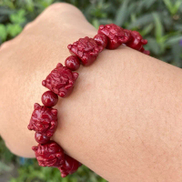 Cinnabar Kucing Maneki-neko Cat Bracelet