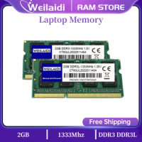 DDR3 DDR3L 2GB 1333HMZ PC3 PC3L 10600S Laptop Notebook Memoria SO-Dimm RAM 204pin 1.5V 1.35V Non-ECC Unbuffered Dual Channel