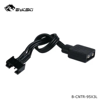 Bykski 5V 3PIN ARGB Sync Motherboard Transfer Cable,GPU ,CPU Water Block Control Mainboard Aurora Cable,10cm B-CNTR-95X3L