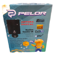Pelor Antena TV Digital Pelor Type 822 untuk Indoor & Outdoor Kabel 10m Penerimaan 1080p & 4K HD TV 