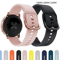 18mm 22mm 20mm Watch Strap For Samsung Galaxy Active 2 Gear S3 46/42mm Silicone Wristband For Huawei Amazfit BIP Fossil Bracelet