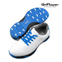 【GoPlayer】GoPlayer高爾夫兩用男鞋-白藍.白紅(高爾夫鞋 無釘 防水透氣 基本款)