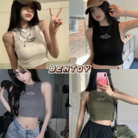 ☜Bentoy(Boerbro626)เสื้อครอป มีฟองน้ำ เสื้อกั๊กไหมพรมแขนกุด✳