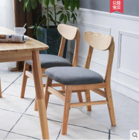 實木椅子餐桌椅子北歐風現代簡約美式餐桌家用餐廳靠背休閒凳子「店長推薦」