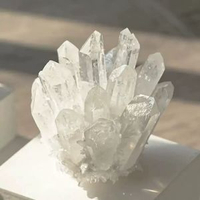 天然水晶水晶簇擺件水晶原石消磁觀賞晶簇風水桌面工藝品批發