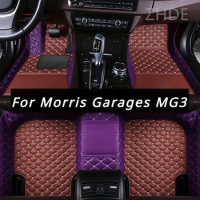 Car Floor Mats for Morris Garages MG3 2018 2017 Waterproof Custom Auto Leather Foot Pads Automobile Carpets Decoration Covers