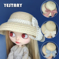 YESTARY BJD Blythe Doll Hat Dolls Accessories Headwear Straw Hat Lace All Match Hat Suitable Fashion Dolls Decoration For Blythe