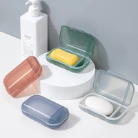 1pcs Portable Sealed Round Shampoo Bar Soap Holder Box Bathroom Home Travel Plastic Storage Container Case