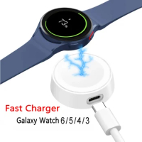 Portable Universal Charging Cable Charging Base Type C Fast Charging Dock For Samsung Galaxy Watch 6 5 Classic Pro 4 3 Active 2