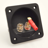 兩位音箱接線盒純銅喇叭接線柱開孔68mm音響DIIY配件香蕉插座204C