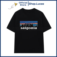 Áo Thun CHỮ SAIGONIA Hài Hước Nam Nữ Unisex Cổ Tròn In Slogan Hot Trend Local Brand Shop Lucas