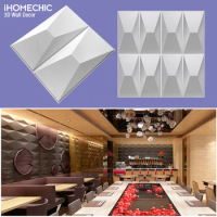 30x30cm 3D Wall Panel Geometric solid 3d Stone brick Living Room TV Background Decal Tile Mold 3D wall sticker bathroom kitchen