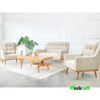 Askraft Hestia Sofa in Set - Set Sofa Modern Minimalis Kayu Jati  Solid Minimalis