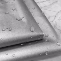 1/3/5M 190T Waterproof Silver Coated Polyester Taffeta Fabric Rain Resistant Sun Shading For Diy Car Umbrella Tent Canopy Fabric
