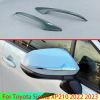 For Toyota Sienta XP210 2022 2023 Car Accessories ABS Chrome Side Mirror Rear View Wing Cover Trim Molding Bezel