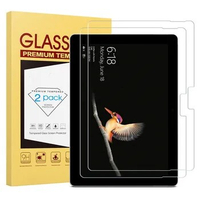 2PCS 9H Hardness HD Tempered Glass Screen Protector for Microsoft Surface Go (10 inch, 2018 Released) [Easy Installation]