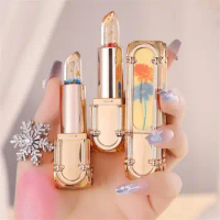 AGAG Fresh Flower Jelly Color Changing Lipstick Long-lasting Moisturizing Lip Balm Temperature Non-stick Cup Lips Makeup