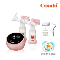 Combi 自然吸韻雙邊電動吸乳器 LX+手動吸乳器配件組(送安撫奶嘴)