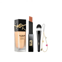 【YSL】官方直營 恆久完美霧光彩妝組(午夜粉底25ml+小黑條2.2)
