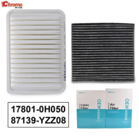 17801-0H050 87139-YZZ08 Combo Engine Cabin Pollen Air Filter For Toyota Camry XV40 XV50 Venza 2010 2011 2012 2013 2014 2015 2016