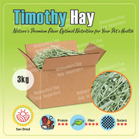 Hay Timothy/Alfalfa/Orchard yang ditapis premium tanpa habuk, diimport, 3kg untuk haiwan kecil