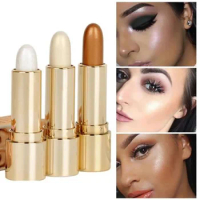 Sdottor New 3 Color Shimmer Highlighter Stick Contour Stick Makeup Concealer Illuminator Cosmetic Face Contour Makeup Products F