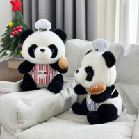 BONEKA PANDA KOKI ROTI UKURAN 22CM - MAINAN MESIN CAPIT DOORPRIZE BONEKA KOKI PANDA