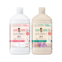 【LION 獅王】趣淨敏弱肌專用洗手慕斯補充瓶(700ml/皂香/薰衣草)