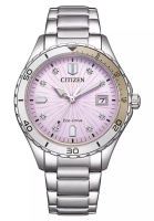 Citizen Citizen Eco-Drive Pink Dial Silver Stainless Steel Strap Women Watch FE6170-88X