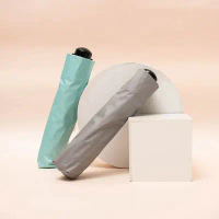 【富雨洋傘】(M50)銀膠防曬手開傘-藍綠