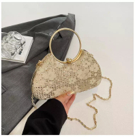 Vedlyn Vedlyn Mirella Tas Pesta Wanita Clutch Brokat Stylish – Gold