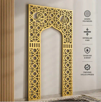 mihrab mushola rumah minimalis dekorasi dinding kaligrafi