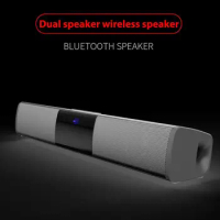 Home Theater Long Soundbar FM Radio Subwoofer Stereo Wireless Bluetooth Home Surround SoundBar Speaker for PC Theater TV Speaker