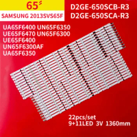 22Pcs/1Set LED Backlight Strip for Samsung 65" TV UA65F6400 UN65F6350 UE65F6470 UN65F6300 UE65F6400 UN65F6300AF UA65F6350 R9+L11