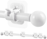 Curtain Rods No Drilling for Windows Set 30 to 45 Inch5/8 Inch Diameter Drapey Pole with No Drill Cu