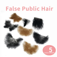 Tgirl Sex Doll's False Pubic Hair for Silicone Fake Vagina Pant Sticker Hair for Crossdress Accessories Private Use Silicon Doll