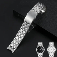 For Tissot T033 Watchbands Fantasy Classic Silver with Tool T033410 T033210 Series Replace Original 