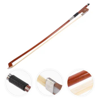 1/10 Violin Bow Replacement Violin Bow Horsetail Bow Horsehair Violin Bow Red Sandalwood Violin Bow with Horse Accessory