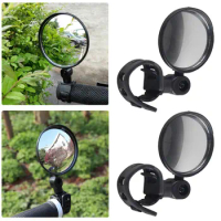 Rearview Mirror for Bicycle Motorcycle Handlebar Mount 360 Rotation Adjustable Bike Riding Round Ellipse Mirror Moto Accessories