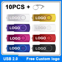 10PCS/wholesale Free custom logo USB Flash Drive 256MB 1GB 2GB 4GB 8GB 16GB 32G 64GB 128GB Pen drive to usb Memory Flash Disk