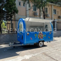 CAN CHE Chinese Manufacturers Custom Vintage Food Truck Concession Caravan Food Trailer with Sink