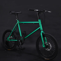 20 Inch Wheel Bicycle Single Speed Student Mini BMX High Carbon Steel Frame Small Fixie Bike Disc Brake 40mm Rim