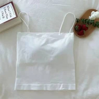 Khaebeauty Tanktop BRA Wanita Tank Top Polos Panjang Basic Square Fashion Tali Spaghetti BR003 One S