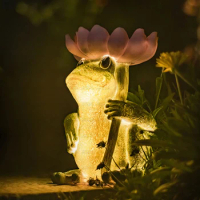 Morden Fiberglass Frog Home Garden Decoration LED Landscape Lighting 3D Motif Shopping Mall Wedding Decoration Light