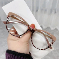 {BELI 1 PCS MINUS GRATIS 1 KACAMATA NORMAL}Kacamata fuji Motif Leopard Viral  Model Mata Kucing  Lim