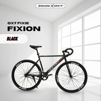 Sepeda Fixie OX7 FIXION Sepeda Fixie Dewasa Size 26 inch - Sepeda Fixie OX-7 Fixion Terlaris BLACK