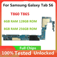 Working Well Unlocked Full Chips Mainboard Global Firmware Motherboard For Samsung Galaxy Tab S6 T860 SM-T860 T865