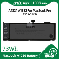 SKOWER 10.95V 73Wh A1382 A1321 Laptop Battery For Apple Macbook Pro 15 inch A1286