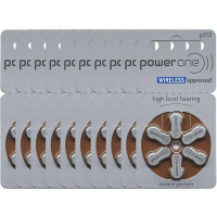 PowerOne P312  60 PCS Performance Hearing Aid  1.45V 312 312P P312 PR41 Zinc Air  BTE CIC RIC OE Hea